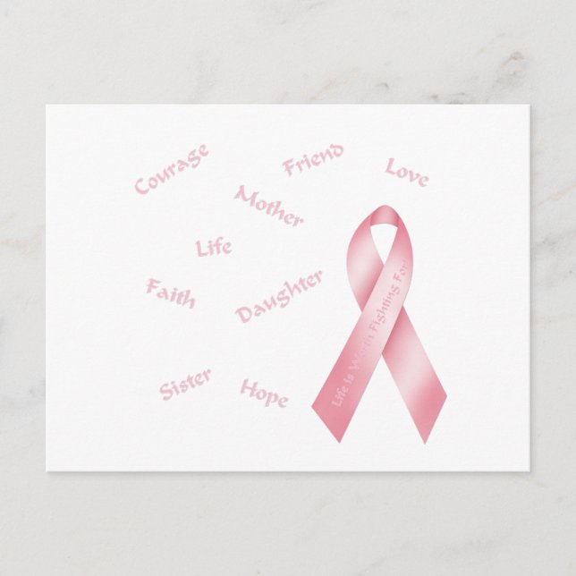Cartão Postal Fita Rosa (Frente)