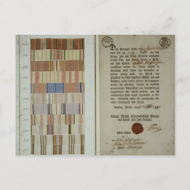 Cartão Postal Fitas de campanha e registro de serviço (Frente)