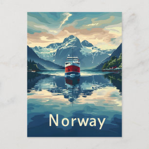 Cartão Postal Fjord da Noruega