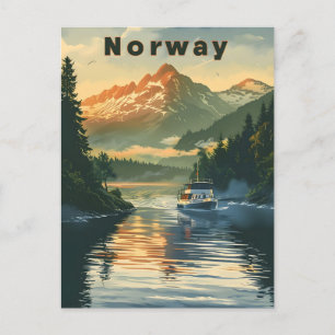 Cartão Postal Fjord da Noruega