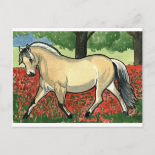 Cartão Postal Fjord HORSE ART norueguês