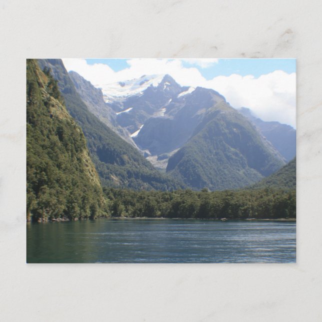 Cartão Postal Fjordlands, Nova Zelândia (Frente)