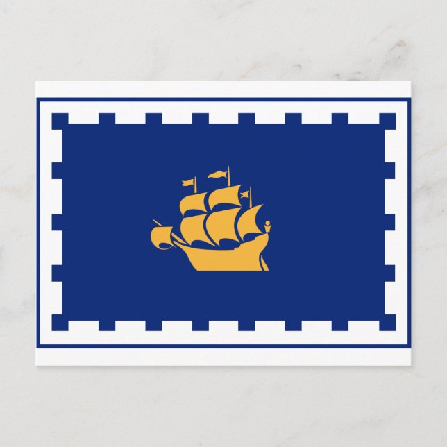 Cartão Postal FlaFlag of Quebec City Postcard (Frente)