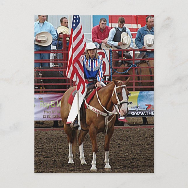 Cartão Postal Flag Girl (Frente)