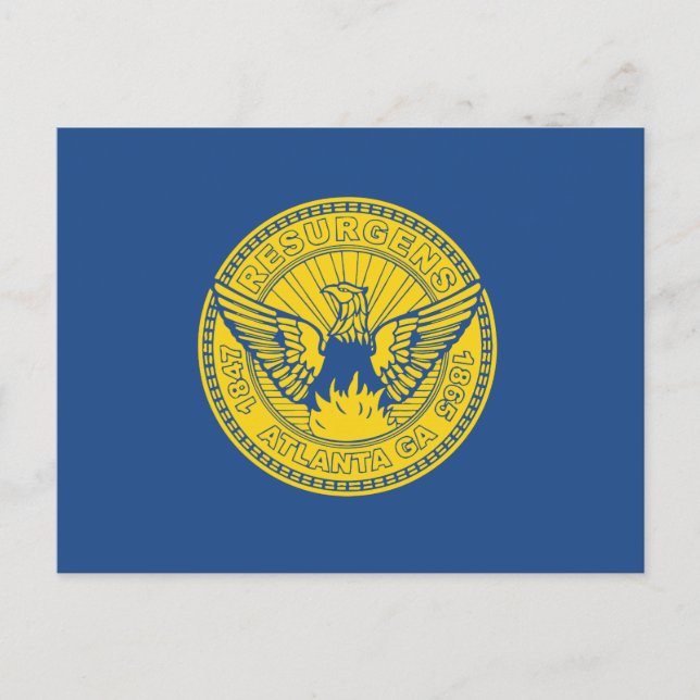 Cartão Postal Flag of Atlanta, Georgia Postcard (Frente)