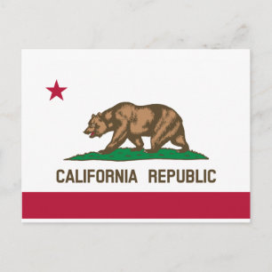 Cartão Postal Flag of California, postal