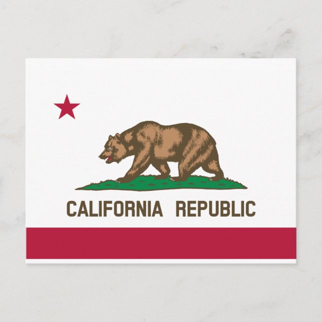 Cartão Postal Flag of California, postal (Frente)