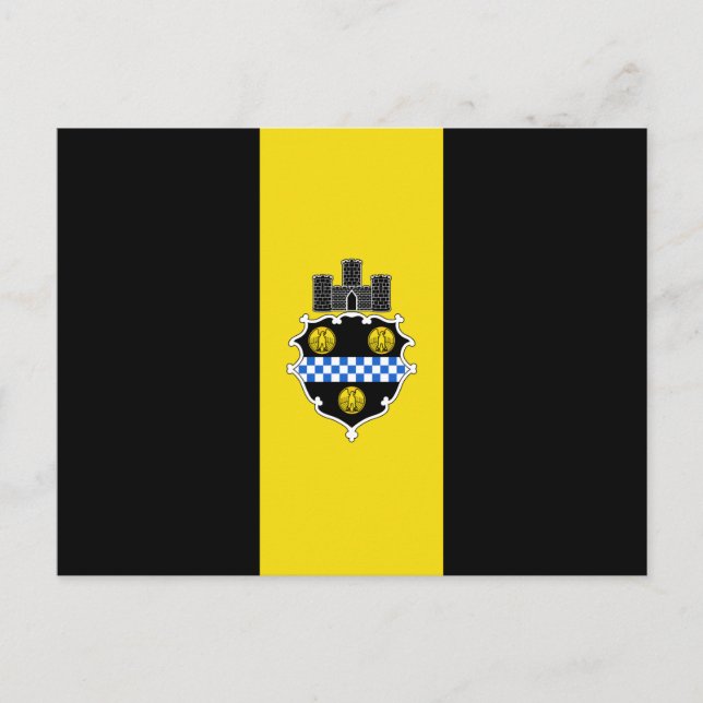 Cartão Postal Flag of Pittsburgh (Cartão-postal da Pensilvânia) (Frente)