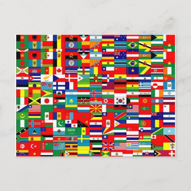 Cartão Postal flags of the world (Frente)