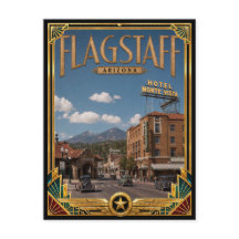 Flagstaff Arizona Arte Deco Vintage Idade Dourada