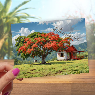 Cartão Postal Flamboyán de Porto Rico