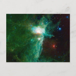 Cartão Postal Flame Nebula NASA Espaço Verde