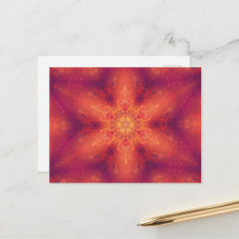 Cartão Postal Flaming Fiery Phoenix Burning Snowflake
