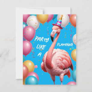 Cartão Postal Flamingle & Feast – Surpresa de Aniversário Engraç
