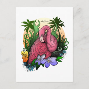 Cartão Postal Flamingo