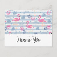 Flamingo Caprichoso & Padrão de Abacaxi Agradecime