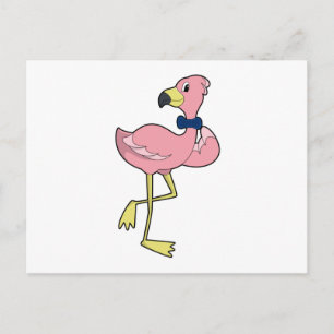 Cartão Postal Flamingo como cavalheiro com Tie
