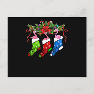 Cartão Postal Flamingo Gift   Feliz Natal Flamingo
