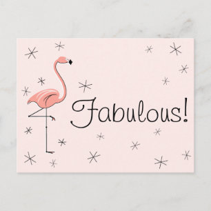 Cartão postal Flamingo Pink "Fabuloso!"