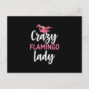 Cartão Postal Flamingo - Presentes de Lady Flamingo Loucos
