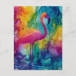 Cartão Postal Flamingo Prisma