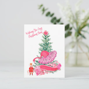 Cartão Postal Flamingo Quebra-Nozes Balé Natal Personalizado