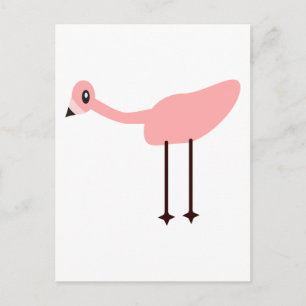 Cartão Postal Flamingo Rosa