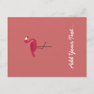 Cartão Postal Flamingo Rosa