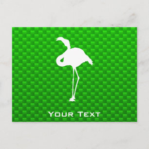 Cartão Postal Flamingo Verde