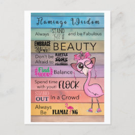 Cartão postal FLAMINGO WISDOM