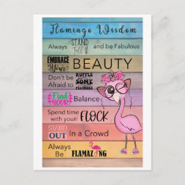 Cartão postal FLAMINGO WISDOM