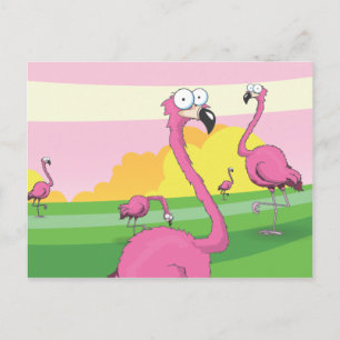 Cartão Postal flamingos