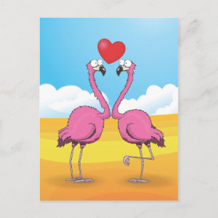 Cartão Postal flamingos