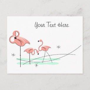 Cartão postal Flamingos Trio