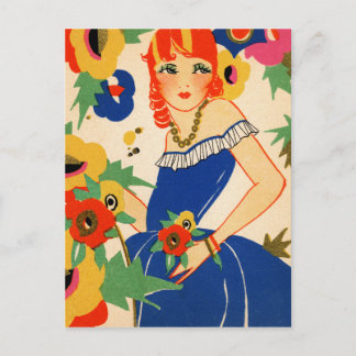 Cartão Postal Flapper de 1920