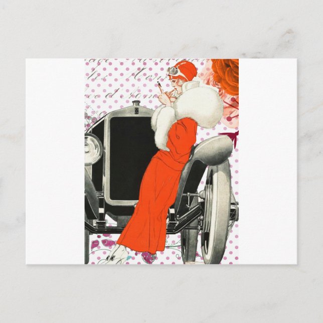 Cartão Postal flapper de bolinhas (Frente)