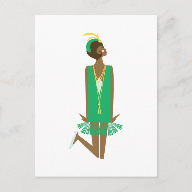Cartão Postal Flapper Lady (Frente)