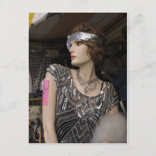 Cartão Postal Flapper Mannequin