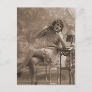 Cartão Postal Flappers Antigos, Retratos de Mulheres,