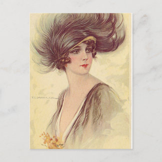 Cartão Postal Flappers Antiguos Vintage, Retratos de Mulheres,
