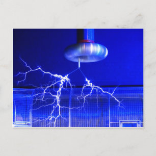 Cartão Postal Flash Tesla Coil...