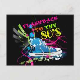 Cartão Postal Flashback Para O Neon Sneaker anos 80