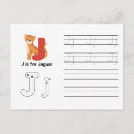 Cartão Postal FlashCards para escrita manual para jardim de infâ