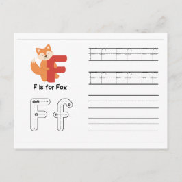 Cartão Postal FlashCards para escrita manual para jardim de infâ