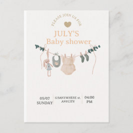 Cartão Postal Flat Card BABY SHOWER