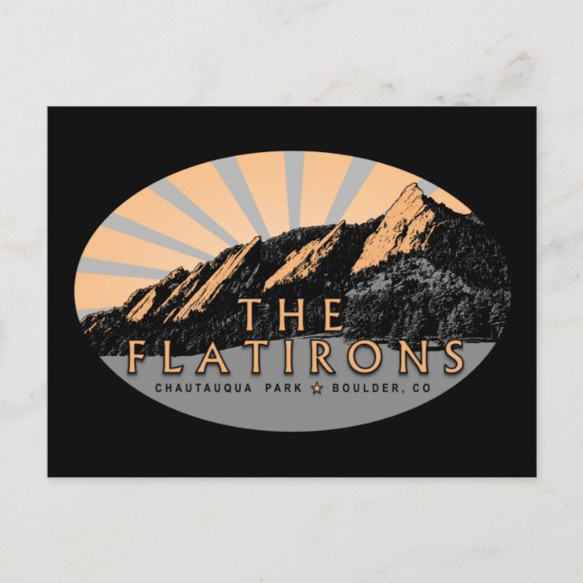 Cartão Postal Flatirons Chautauqua Park, Boulder Colorado (Frente)