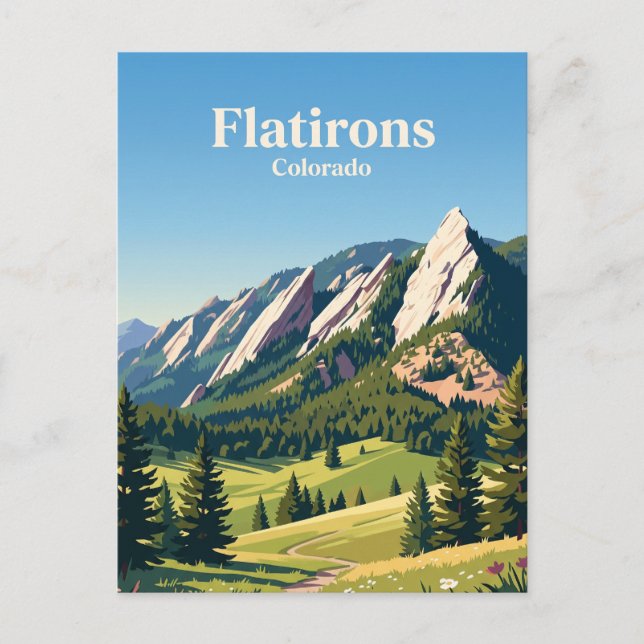 Cartão Postal Flatirons Colorado (Frente)