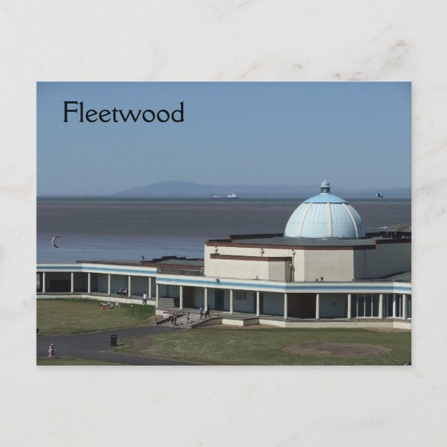 Cartão Postal Fleetwood Marine Hall (Frente)