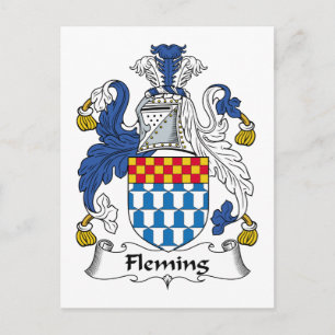 Cartão Postal Fleming Family Crest
