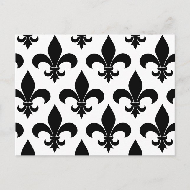 Cartão Postal Fleur de lis Pattern Classic (Frente)